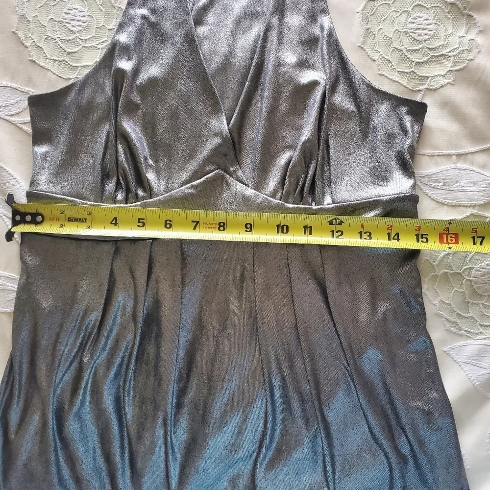 INC Gunmetal Metallic Sleeveless Racerback Blouse